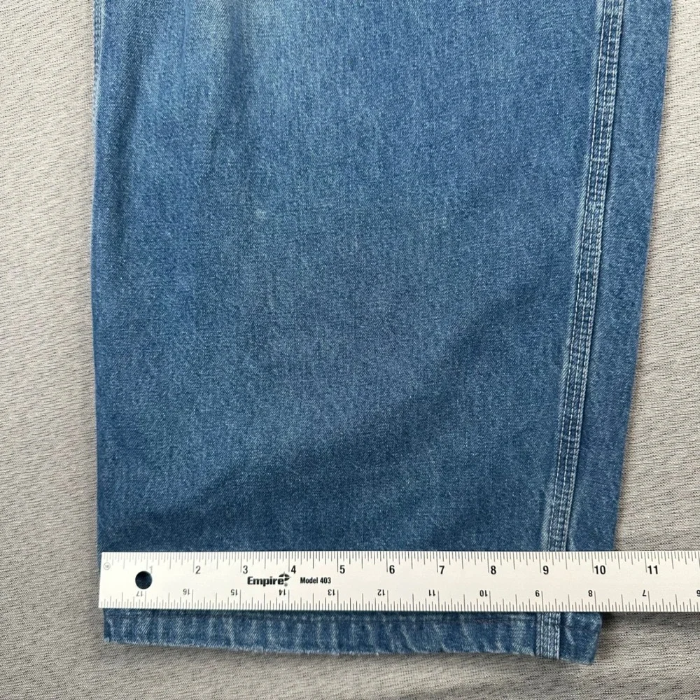 VTG Carhartt R07DST Denim Bib Overalls Mens 36x32 Blue Made in USA Distressed